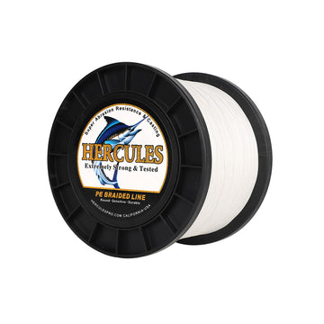 HERCULES 2000M 2187Yds White 10lb-250lb PE Braid Fishing Line 12 Strands HERCULES